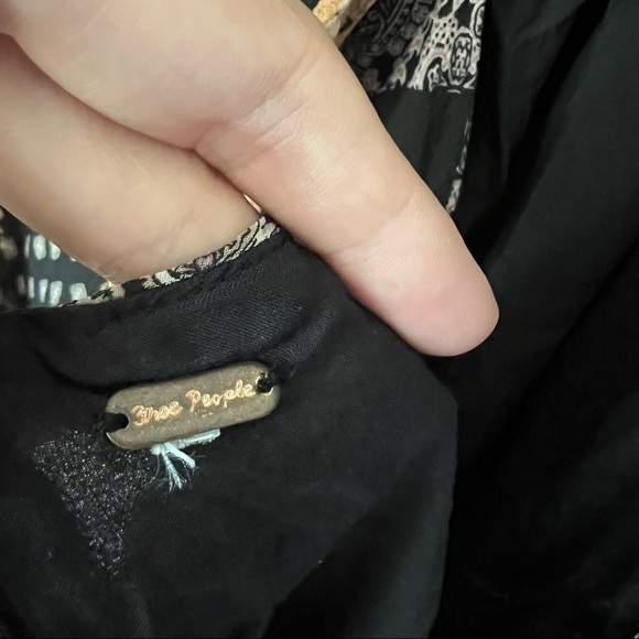 Free People Seven Wonders Black and Pink Floral Mini Dress - Picture 11 of 11